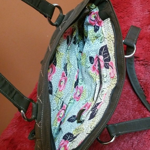 Vera Bradley brown quilted large shoulder bag - Picture 4 of 7